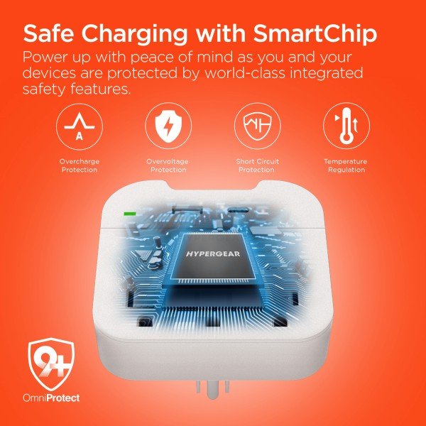 HyperGear Wall Adapter Power Strip 3 Outlets - Pink Fox Clothing