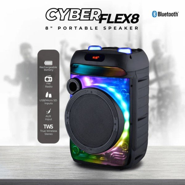 IQ Sound CYBER FLEX8 8 - Inch Portable BT Speaker - Pink Fox Clothing