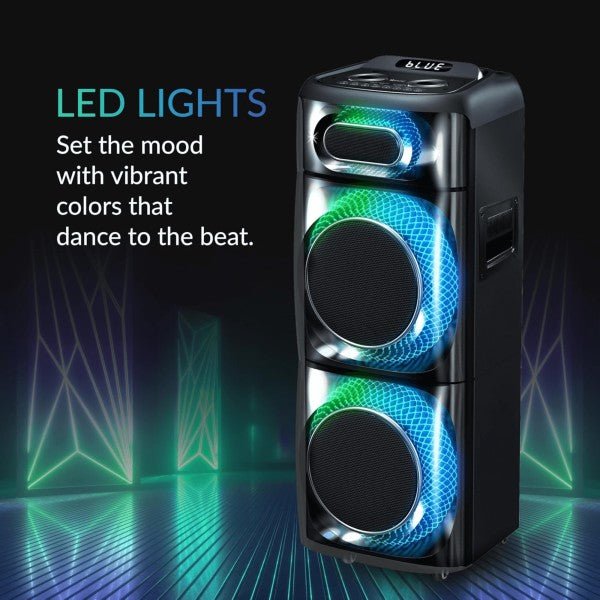 IQ Sound TorusFLEX 2x10In Portable BT DJ Speaker - Pink Fox Clothing