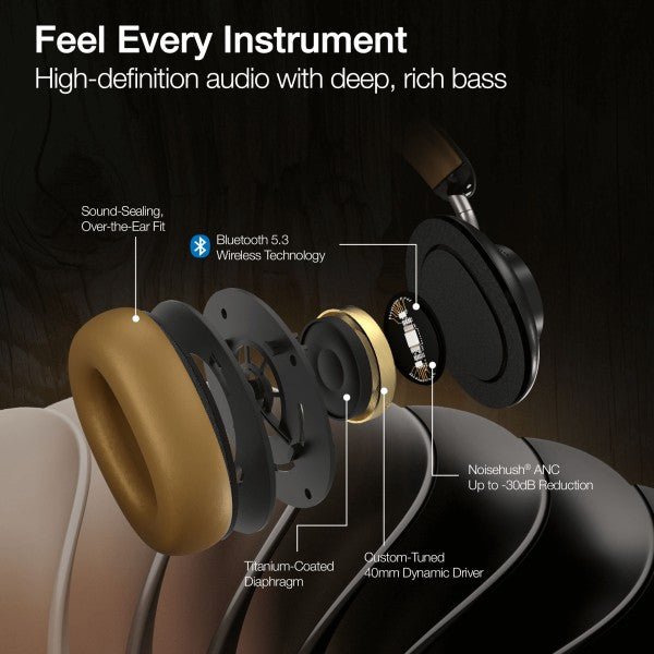 Naztech Aura 360 ANC Wireless Headphones - Pink Fox Clothing