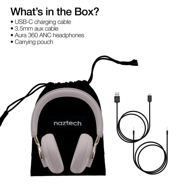 Naztech Aura 360 ANC Wireless Headphones - Pink Fox Clothing