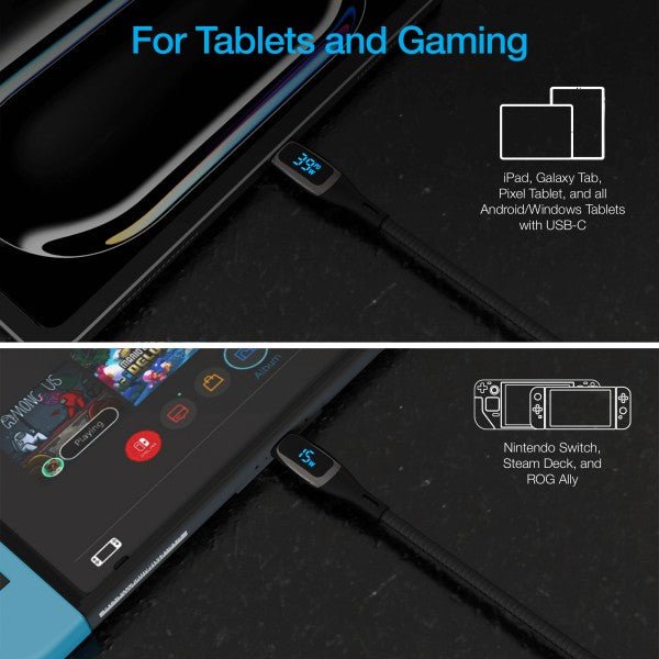 Naztech USB - C to USB - C Digital LED Cable 12ft - Pink Fox Clothing