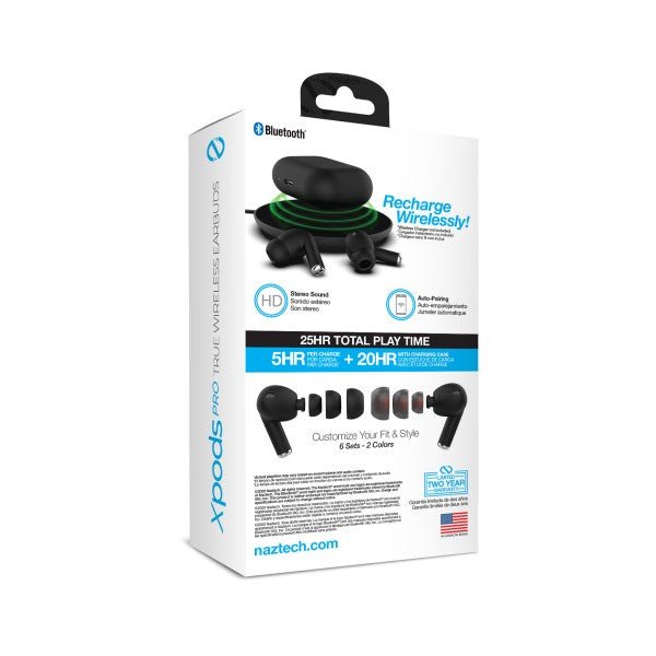 Naztech Xpods PRO TWS with Wireless Charging Case - Pink Fox Clothing