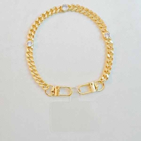 Sparkle Over The Chain Phone Wrist Lanyard - Pink Fox Clothing