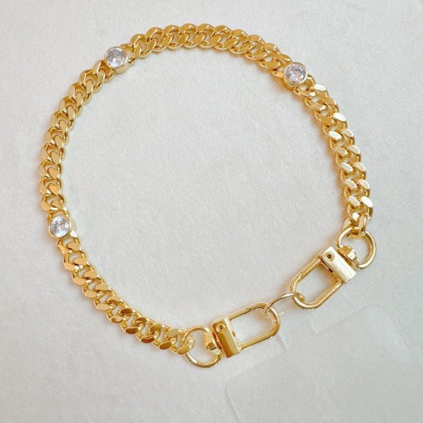 Sparkle Over The Chain Phone Wrist Lanyard - Pink Fox Clothing