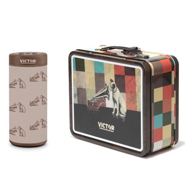 Victor Bluetooth Speaker with Retro Lunchbox Combo - Pink Fox Clothing